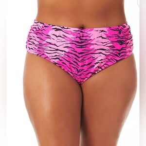 California Waves TOPAZ TIGER PINK PRINT Swim Bottom Size 20/22